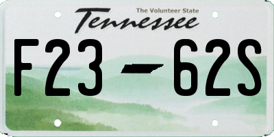 TN license plate F2362S