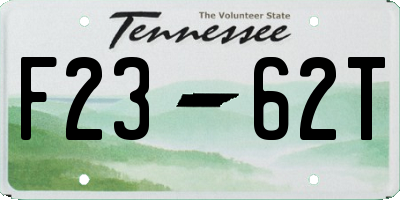 TN license plate F2362T