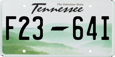 TN license plate F2364I