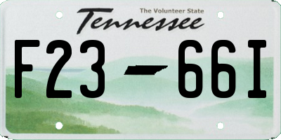 TN license plate F2366I