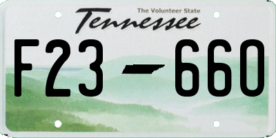 TN license plate F2366O