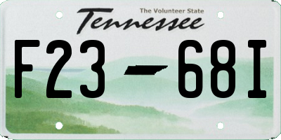 TN license plate F2368I
