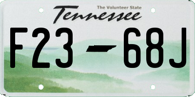 TN license plate F2368J