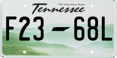 TN license plate F2368L