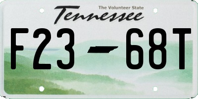 TN license plate F2368T