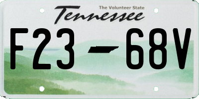 TN license plate F2368V