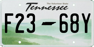 TN license plate F2368Y