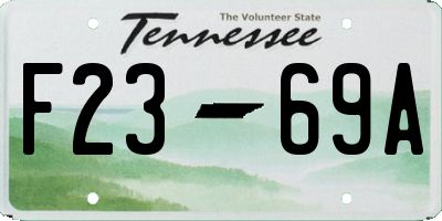 TN license plate F2369A