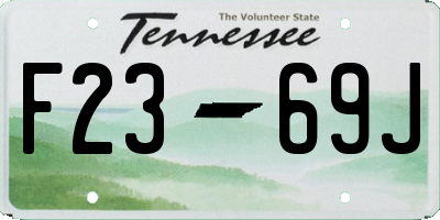 TN license plate F2369J