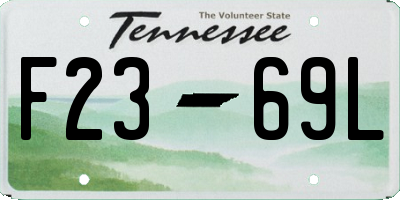 TN license plate F2369L