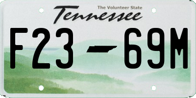 TN license plate F2369M