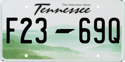 TN license plate F2369Q