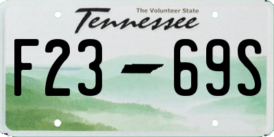 TN license plate F2369S