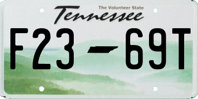 TN license plate F2369T