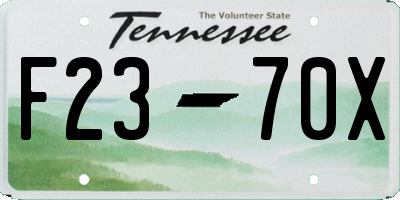 TN license plate F2370X