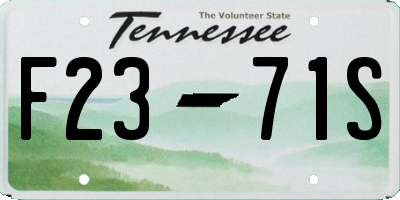 TN license plate F2371S