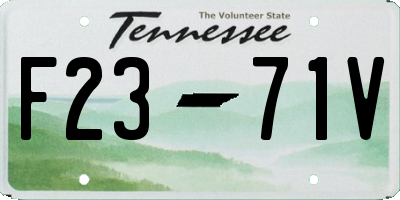 TN license plate F2371V