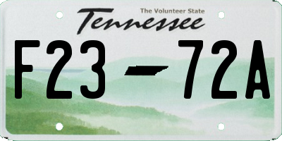 TN license plate F2372A