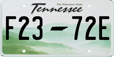 TN license plate F2372E