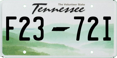 TN license plate F2372I