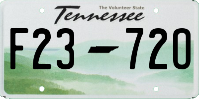 TN license plate F2372O