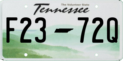 TN license plate F2372Q