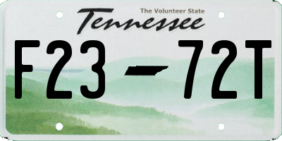 TN license plate F2372T