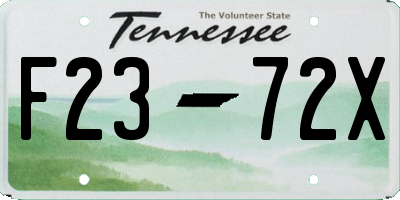TN license plate F2372X
