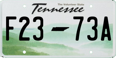 TN license plate F2373A