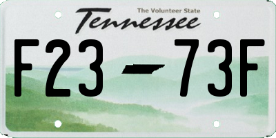 TN license plate F2373F