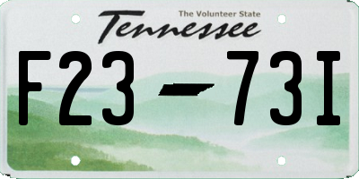 TN license plate F2373I