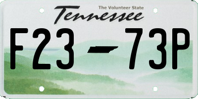 TN license plate F2373P