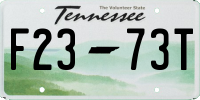 TN license plate F2373T