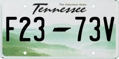 TN license plate F2373V