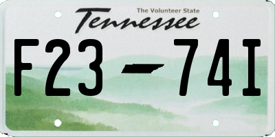 TN license plate F2374I