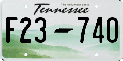 TN license plate F2374O