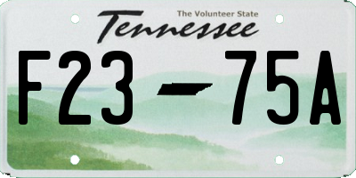 TN license plate F2375A