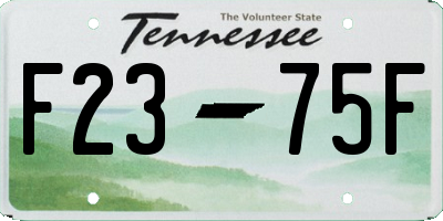 TN license plate F2375F