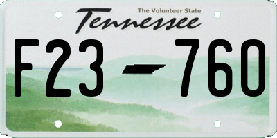 TN license plate F2376O