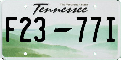 TN license plate F2377I