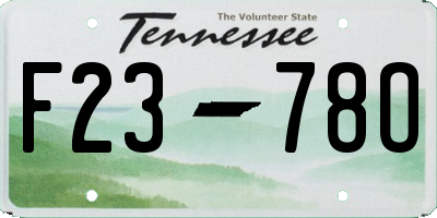 TN license plate F2378O