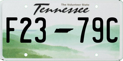 TN license plate F2379C