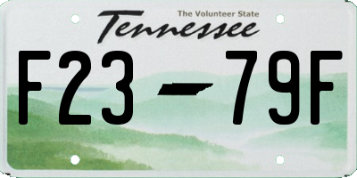 TN license plate F2379F