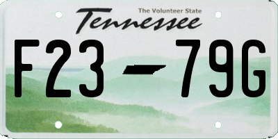 TN license plate F2379G