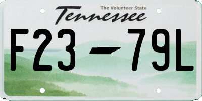 TN license plate F2379L