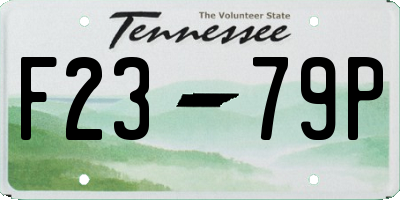 TN license plate F2379P