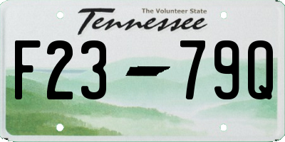 TN license plate F2379Q