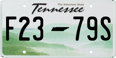 TN license plate F2379S