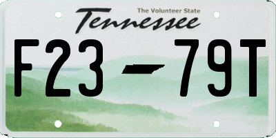 TN license plate F2379T