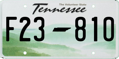 TN license plate F2381O